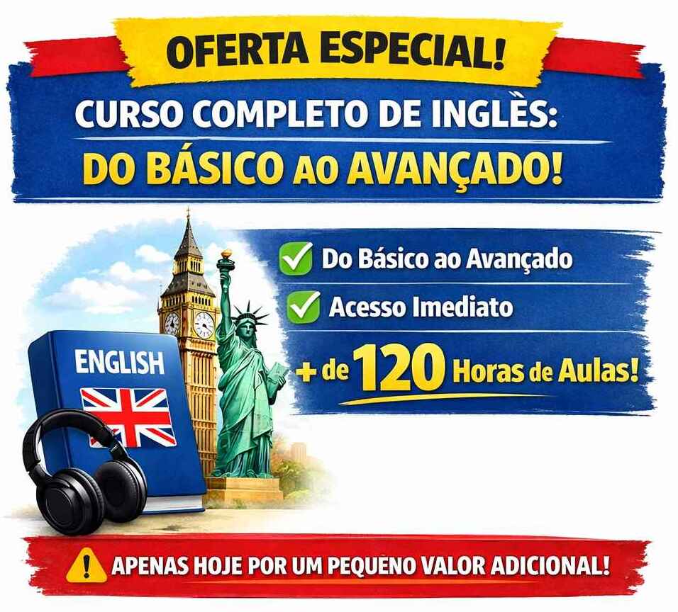 Curso completo de Inglês( +120 Horas de Aula)
