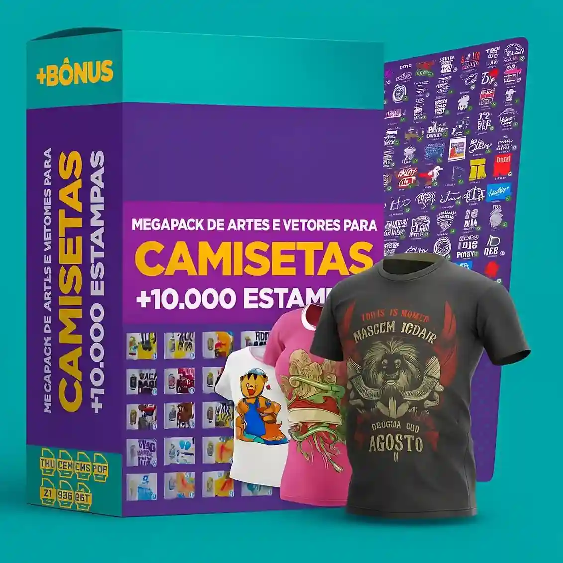 Pack Sublimação de Camisetas (10Mil Artes)