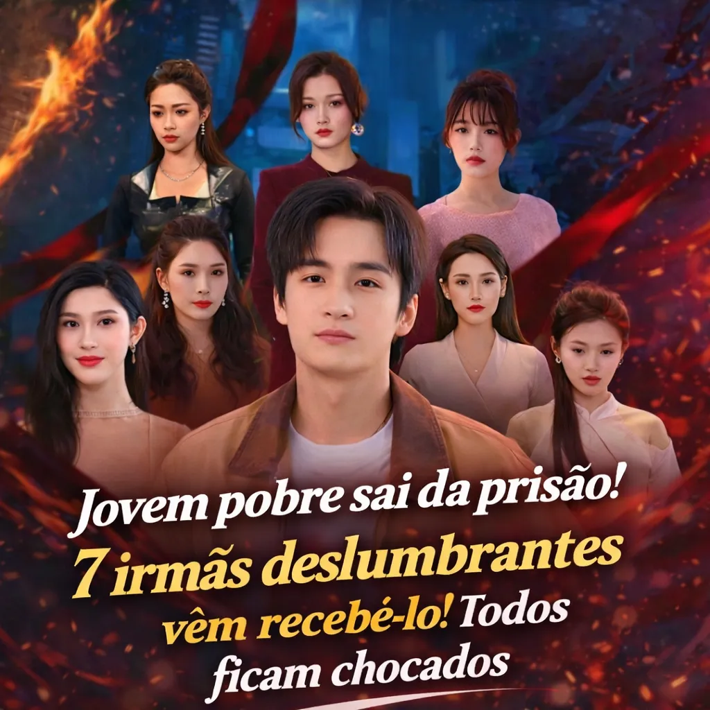 Jovem sai da prisão! 7 irmãs deslumbrantes vêm recebê-lo