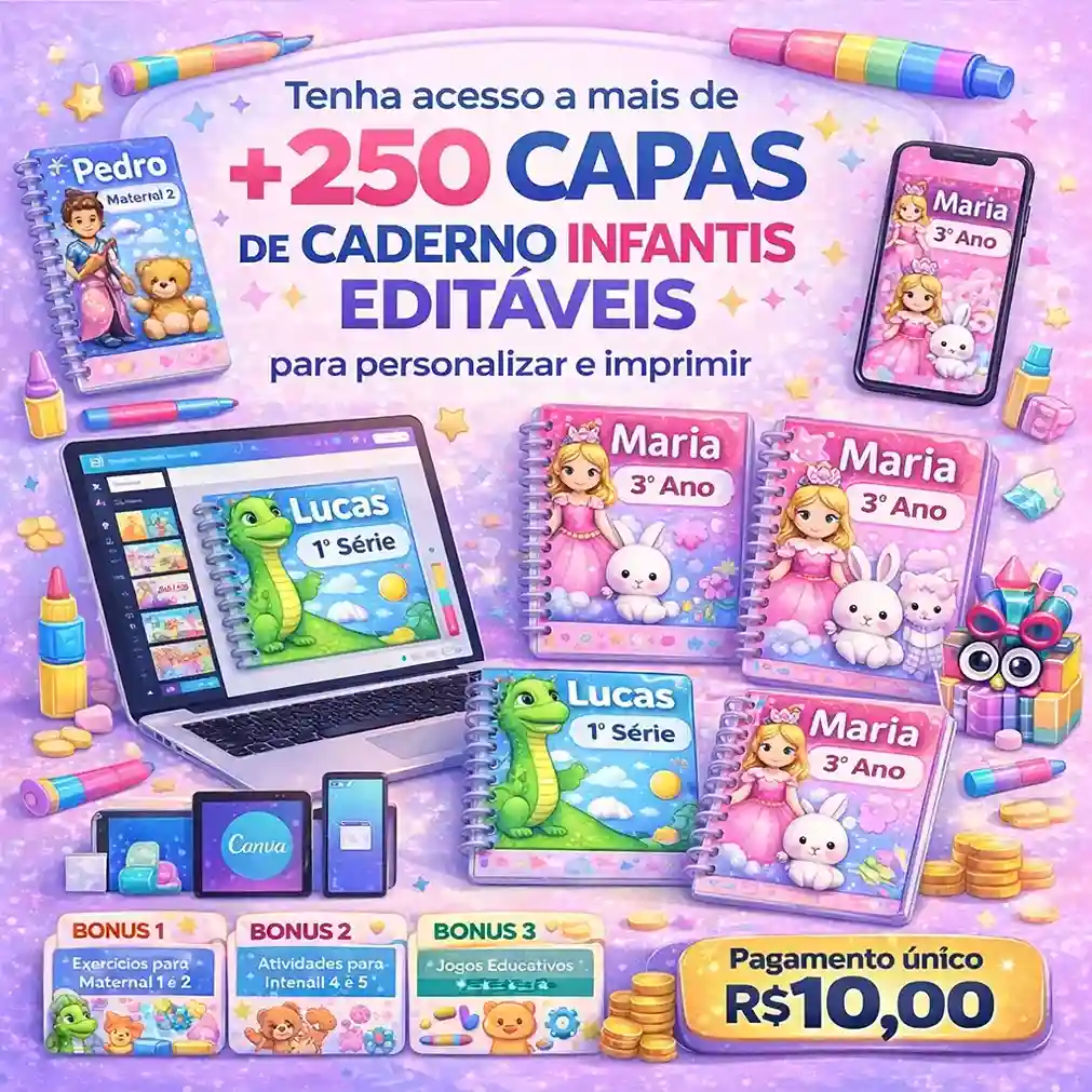 Pack Capas de Cadernos (PRO)